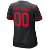 Image of San Francisco 49ers Women's Alternate Custom Game Jersey – Black 2019