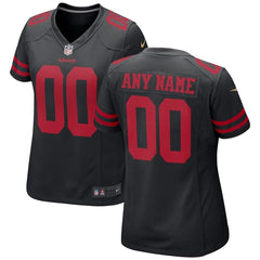 San Francisco 49ers Women's Alternate Custom Game Jersey – Black 2019