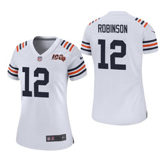 Women's Chicago Bears #12 Allen Robinson 100th Season Classic Jersey - White