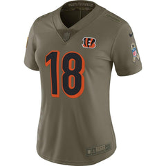 A.J. Green Cincinnati Bengals Women's Salute to Service Limited Jersey - Olive 2019