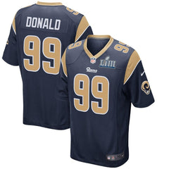 Aaron Donald Los Angeles Rams Super Bowl LIII Bound Game Jersey – Navy 2019