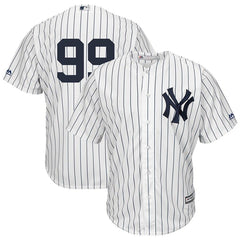 Aaron Judge New York Yankees Majestic Cool Base Player Replica Jersey – White 2019