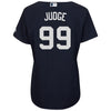 Image of Aaron Judge New York Yankees Majestic Women's Fashion Cool Base Player Jersey - Navy 2019