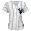 Image of Aaron Judge New York Yankees Majestic Women's Home Cool Base Player Jersey - White 2019