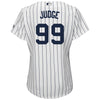 Image of Aaron Judge New York Yankees Majestic Women's Home Cool Base Player Jersey - White 2019