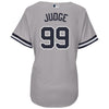 Image of Aaron Judge New York Yankees Majestic Women's Road Cool Base Replica Player Jersey - Gray 2019