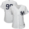 Image of Aaron Judge New York Yankees Majestic Women's Team Cool Base Player Jersey – White 2019