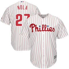 Aaron Nola Philadelphia Phillies Majestic Official Cool Base Player Jersey - White 2019