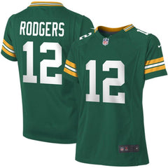 Aaron Rodgers Green Bay Packers Girls Youth Game Jersey - Green 2019