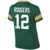 Image of Aaron Rodgers Green Bay Packers Girls Youth Game Jersey - Green 2019