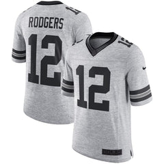 Aaron Rodgers Green Bay Packers Gridiron Gray II Limited Jersey - Gray 2019