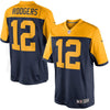 Image of Aaron Rodgers Green Bay Packers Limited Alternate Jersey - Navy Blue 2019