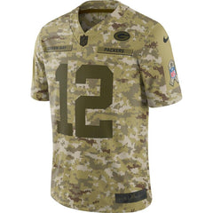 Aaron Rodgers Green Bay Packers Salute to Service Limited Jersey – Camo 2019