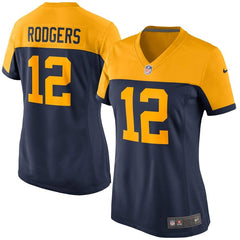 Aaron Rodgers Green Bay Packers Women's Alternate Game Jersey - Navy 2019