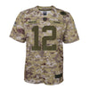 Image of Aaron Rodgers Green Bay Packers Youth Salute to Service Game Jersey - Camo 2019