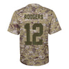 Image of Aaron Rodgers Green Bay Packers Youth Salute to Service Game Jersey - Camo 2019