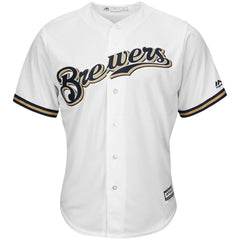 Aaron Rodgers Milwaukee Brewers Majestic NFL x MLB Crossover Cool Base Player Jersey - White 2019