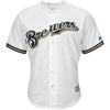 Image of Aaron Rodgers Milwaukee Brewers Majestic NFL x MLB Crossover Cool Base Player Jersey - White 2019