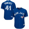 Image of Aaron Sanchez Toronto Blue Jays Majestic Official Cool Base Player Jersey - Royal 2019