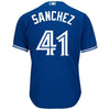 Image of Aaron Sanchez Toronto Blue Jays Majestic Official Cool Base Player Jersey - Royal 2019