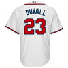 Image of Adam Duvall Atlanta Braves Majestic Home Official Cool Base Player Jersey - White 2019