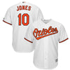 Image of Adam Jones Baltimore Orioles Majestic Official Cool Base Player Jersey - White 2019