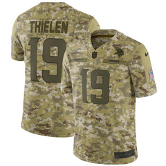 Adam Thielen Minnesota Vikings Salute to Service Limited Jersey – Camo 2019