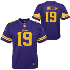 Adam Thielen Minnesota Vikings Youth Color Rush Alternate Player Game Jersey – Purple 2019