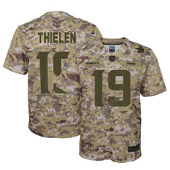 Adam Thielen Minnesota Vikings Youth Salute to Service Game Jersey - Camo 2019