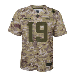 Adam Thielen Minnesota Vikings Youth Salute to Service Game Jersey - Camo 2019