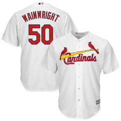 Adam Wainwright St. Louis Cardinals Majestic Cool Base Player Jersey - White 2019