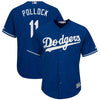 Image of AJ Pollock Los Angeles Dodgers Majestic Alternate Official Cool Base Player Jersey - Royal 2019