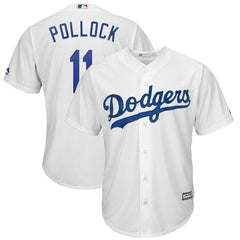 AJ Pollock Los Angeles Dodgers Majestic Home Official Cool Base Player Jersey - White 2019