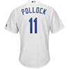 Image of AJ Pollock Los Angeles Dodgers Majestic Home Official Cool Base Player Jersey - White 2019