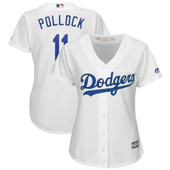 AJ Pollock Los Angeles Dodgers Majestic Women's Home Cool Base Player Jersey - White 2019