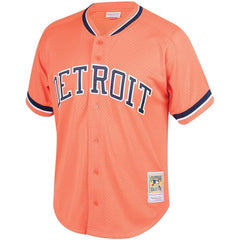 Alan Trammell Detroit Tigers Mitchell & Ness Fashion Cooperstown Collection Mesh Batting Practice Jersey - Orange 2019