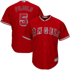 Albert Pujols Los Angeles Angels Majestic Official Cool Base Player Jersey - Scarlet 2019