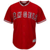 Image of Albert Pujols Los Angeles Angels Majestic Official Cool Base Player Jersey - Scarlet 2019