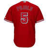 Image of Albert Pujols Los Angeles Angels Majestic Official Cool Base Player Jersey - Scarlet 2019