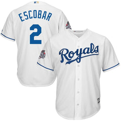 Alcides Escobar Kansas City Royals Majestic 2015 World Series Bound Cool Base Jersey - White 2019