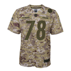 Alejandro Villanueva Pittsburgh Steelers Youth Salute to Service Game Jersey - Camo 2019