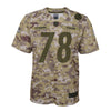 Image of Alejandro Villanueva Pittsburgh Steelers Youth Salute to Service Game Jersey - Camo 2019