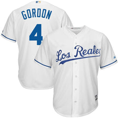 Alex Gordon Kansas City Royals Majestic Los Reales Cool Base Player Jersey - White 2019