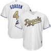 Image of Alex Gordon Kansas City Royals Majestic World Series Champions Gold Program Cool Base Player Jersey - White 2019