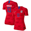 Image of Alex Morgan USWNT Women's 2019 Away Vapor Player Jersey – Red 2019