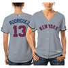 Image of Alex Rodriguez New York Yankees Majestic Women's Fashion Stars &amp; Stripes Cool Base Player Jersey - Gray 2019