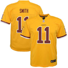 Alex Smith Washington Redskins Youth Color Rush Alternate Player Game Jersey – Gold 2019