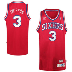 Allen Iverson Philadelphia 76ers Hardwood Classics Swingman Jersey - Red 2019