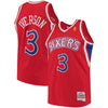 Image of Allen Iverson Philadelphia 76ers Mitchell &amp; Ness 1996-97 Hardwood Classics Swingman Jersey - Red 2019