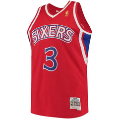 Allen Iverson Philadelphia 76ers Mitchell & Ness 1996-97 Hardwood Classics Swingman Jersey - Red 2019